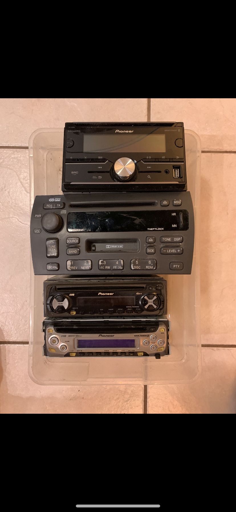 4 different car radios