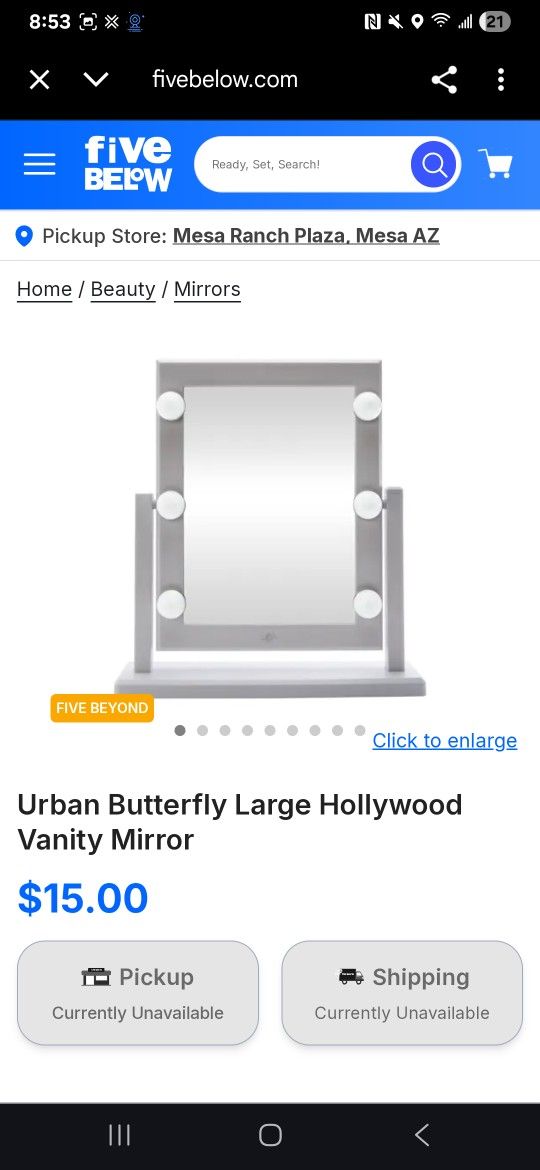 Lighted Vanity Mirror - New In Box