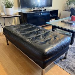 Real Genuine Leather Ottoman (Great Condition)