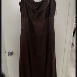 David’s Bridal Chocolate Brown Dress 