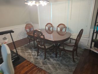 Dining room table and chairs