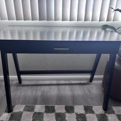 Dark Finish Writing Desk With Drawer