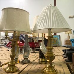 5 vintage lamps as in pic all for $80