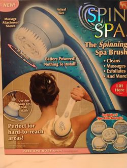 NEW ~ SPIN SPA SPINNING SPA BRUSH ~ AS SEEN ON TV