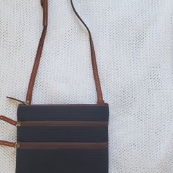 Dooney & Bourke Crossbody North South Triple Zip Navy