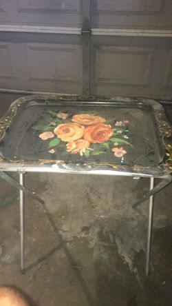 Vintage Hand Painted Tv Diner Trays