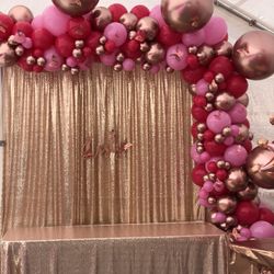 Rose Gold And Pink Balloon  Garland 