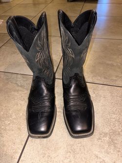 Ariat Black Leather Western Cowboy Boots