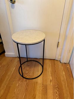 Round side table