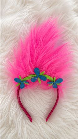 🌸 Trolls Pink Wig Headband 🌸