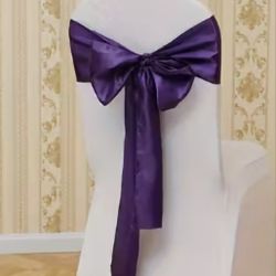 Purple Satin Sash 