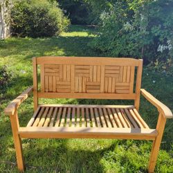 LAST DAY! Teak Wooden Bench 