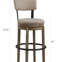 Swivel Barstool - Pub Height Bar Stools 30" Seat Height 

