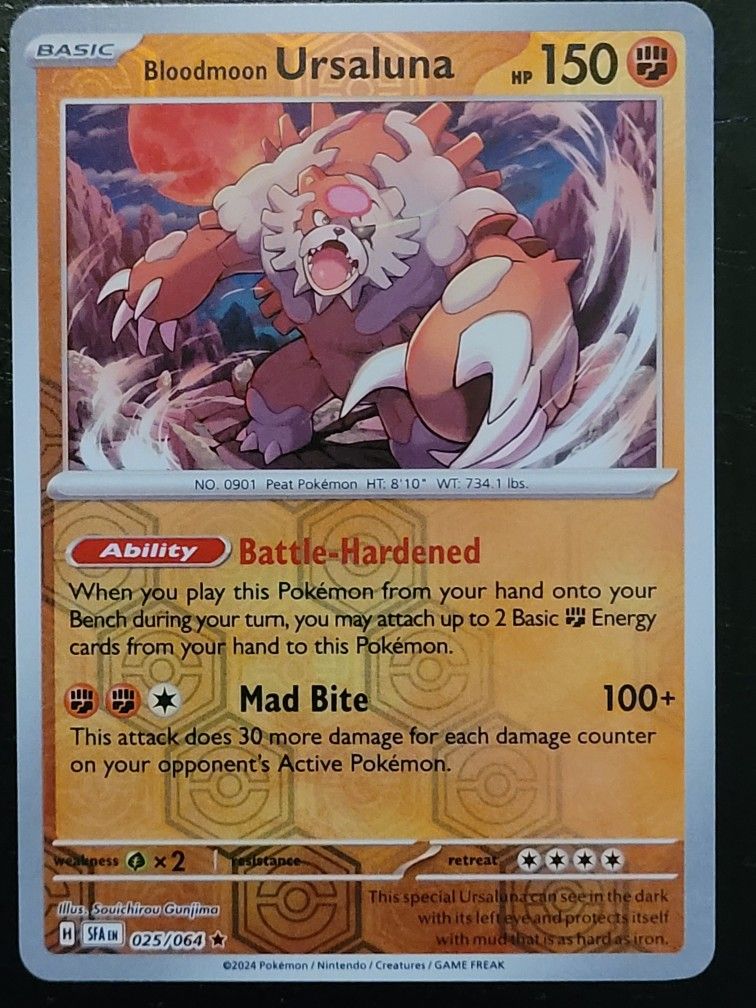 Bloodmoon Ursaluna Reverse Holo 25/64 Shrouded Fable