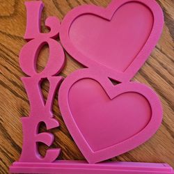 LOVE PICTURE FRAME CAN HOLD TWO PICTURES IN HEART