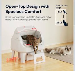 šŗšāā¬š Open Top Automatic Self-Cleaning Cat Litter Box with Safety Sensors