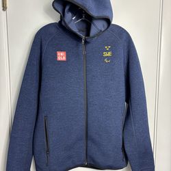 Uniqlo Sweden Olympic Team Zip Hoodie Zip Jacket Men's Size Medium Blue Yellow