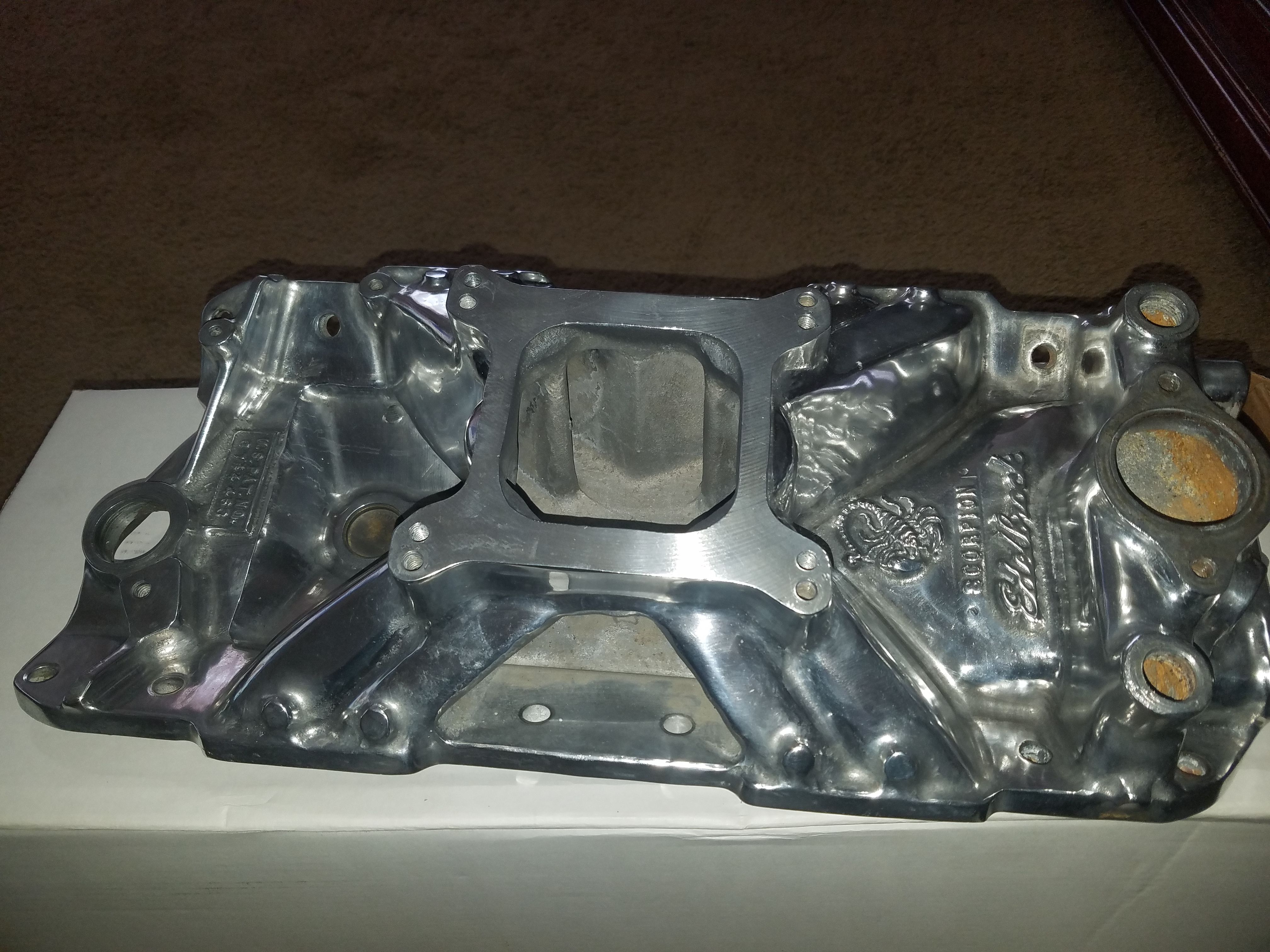 Vintage Edelbrock Scorpion Intake Manifold Small Block Chevy 2950 Early Victor