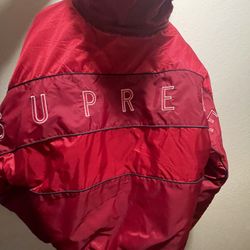 Supreme Sports Piping Puffy Jacket Size L