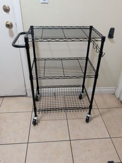 Black 3 Tier Rolling Cart