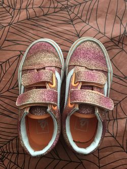 Vans Orange Glitter Toddler 10.5