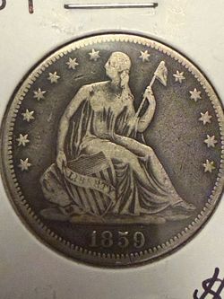 1859 Seated Liberty Half Dollar