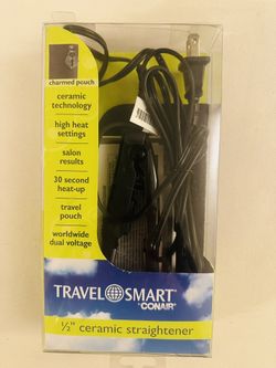 NEW Travel Smart by Conair Mini 1/2-inch Ceramic Flat Iron