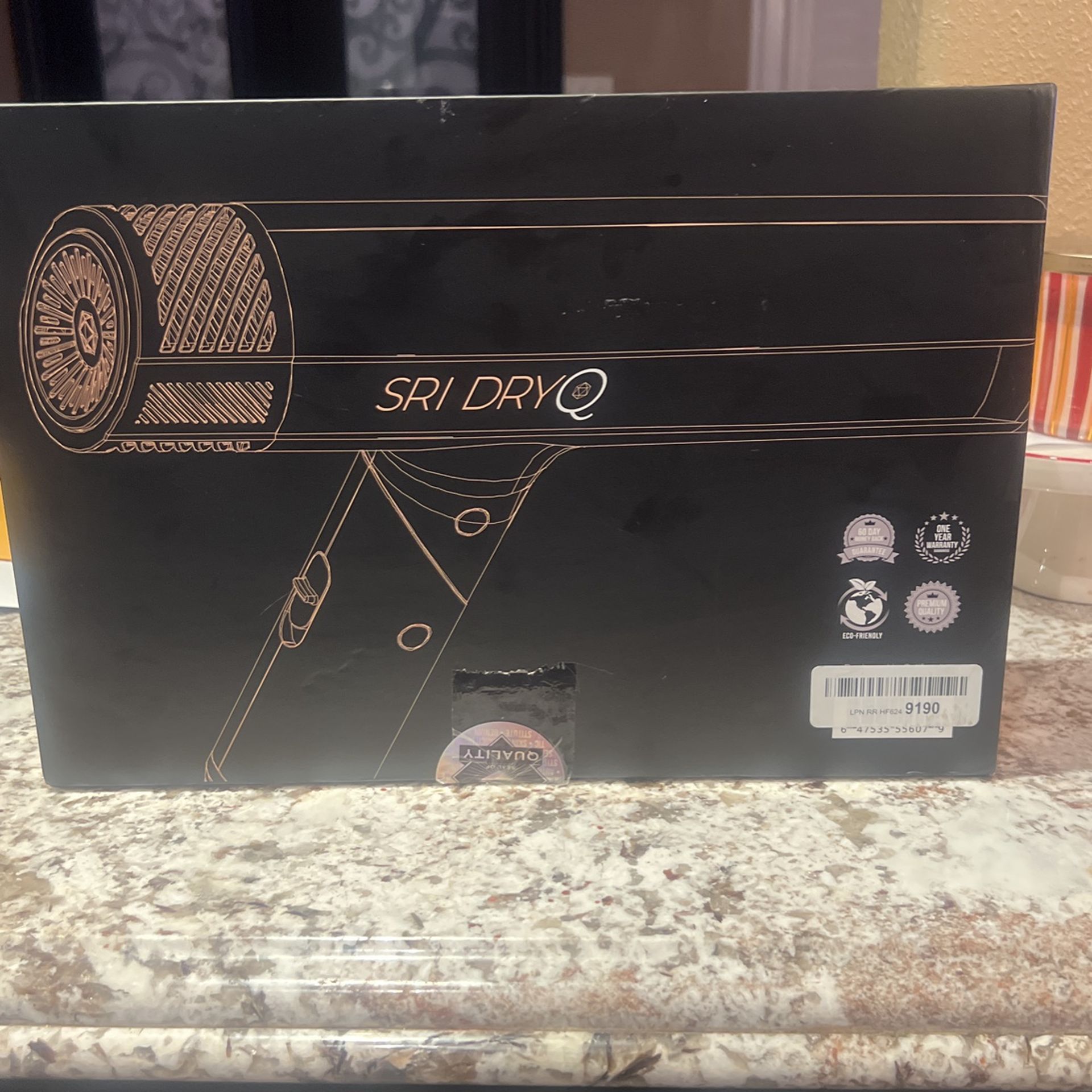 SRI DryQ Hair Dryer Salon Edition 9ft. Cord – Red Light Technology with Quiet Motor for Healthy Styling – Designed For Hair Professionals. Lightweight