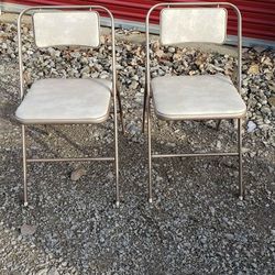 Vintage MIDCENTURY Samsonite Folding Metal Chairs
