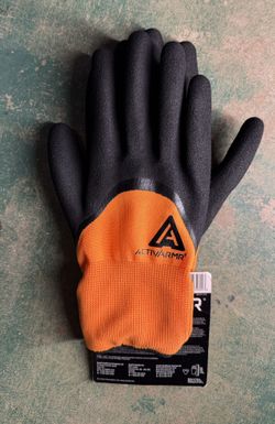 Orange And Black ActivArm Work Gloves