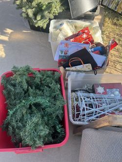 7ft Christmas Tree & decor