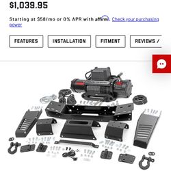 Rough Country Hidden Winch Mount with 12000S Winch for Toyota Tundra (2022-2025) - 12000 LB Synthetic Rope Winch