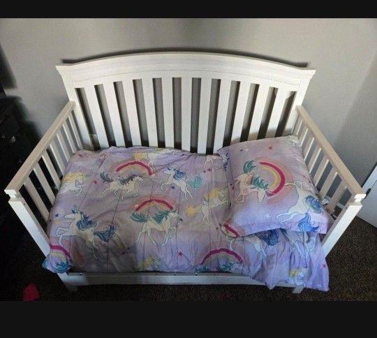 Crib Toddler Bed WithMatress