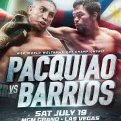 Manny Pacquiao Vs Mario Barrios Boxing 🥊 Tickets 🎟️ MGM GRAND VEGAS 