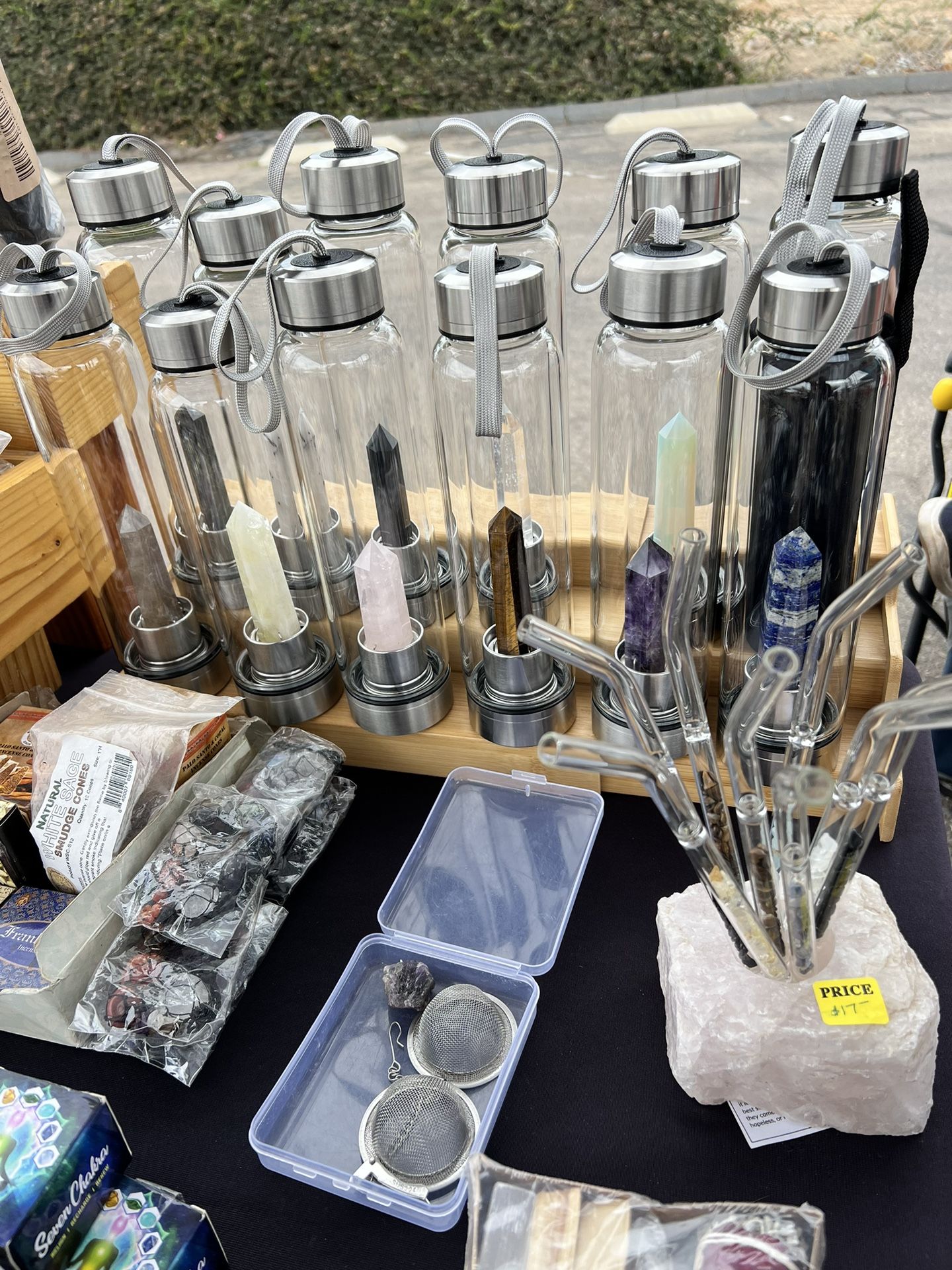 Natural Crystal Water Bottles Or Straws  