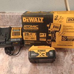 New Dewhalt 1/2" Impact Wrench with Battery and Charger - Firm Price 