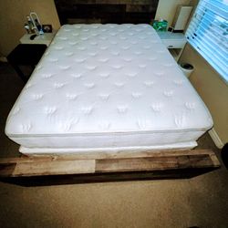 FREE full size bed with wooden frame & box spring 