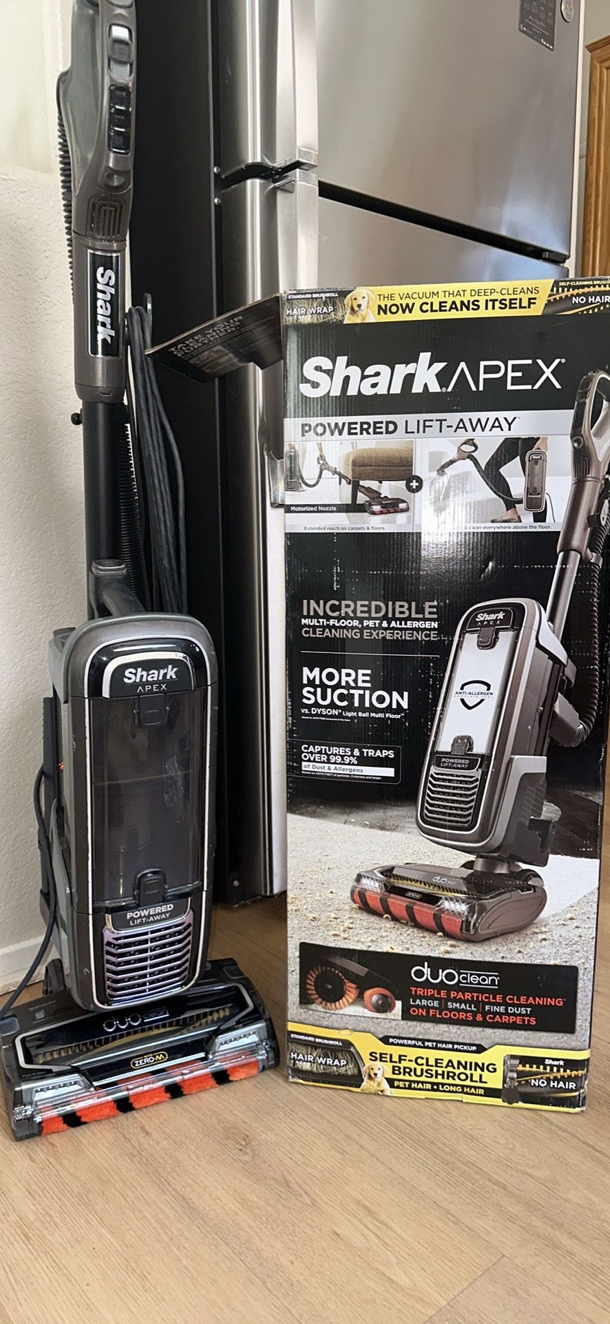 Shark AZ1002 Apex Powered Lift-Away Upright Vacuum with DuoClean & Self-Cleaning Brushroll, Crevice Tool, Upholstery Tool & Pet Power Brush, for a Dee
