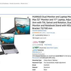 Dual Monitor and Laptop Mount