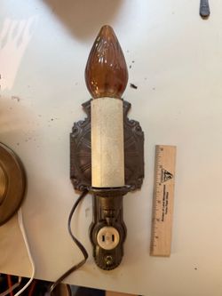 Heavy metal antique wall sconce