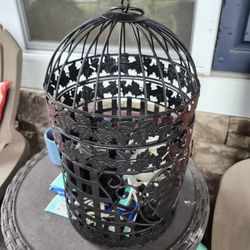 Black Decorative Bird Cage Owl Owls Dolls