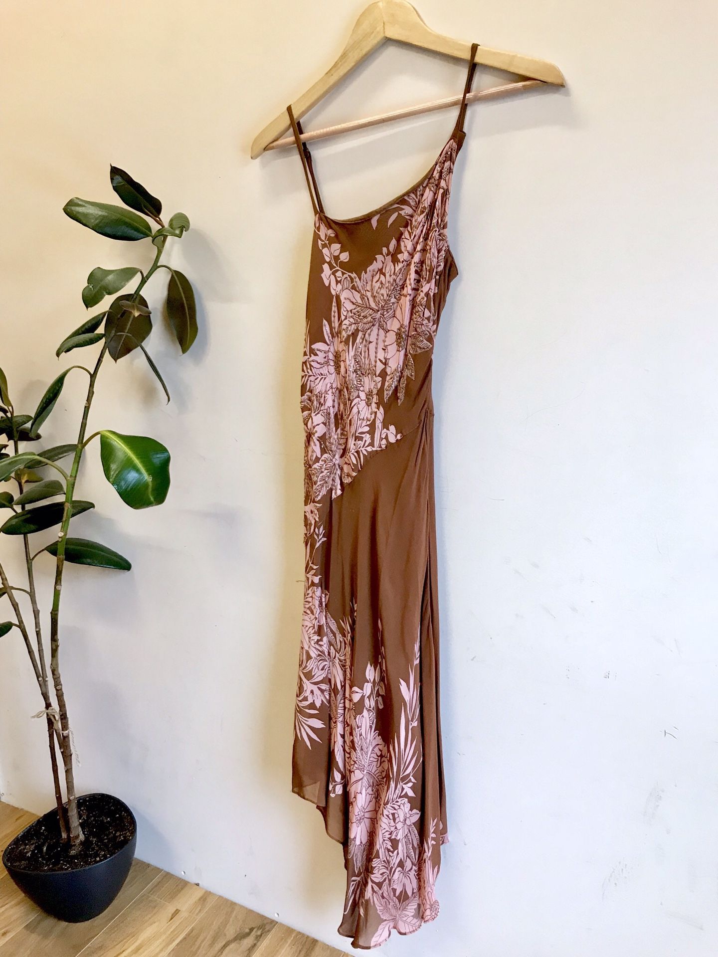 Blush Floral Maxi Dress - xs