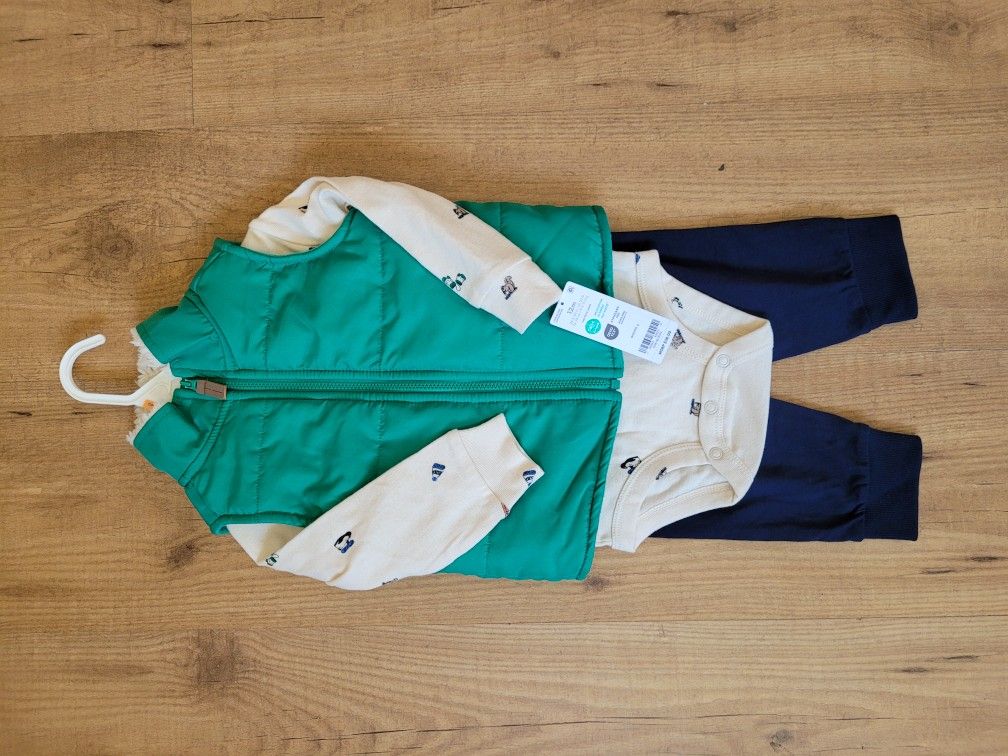 Baby Boy 12M Carters Set New