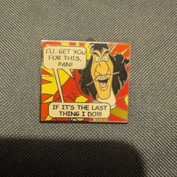 Disney Parks Pin Trading Co- Captain Hook Comic Style