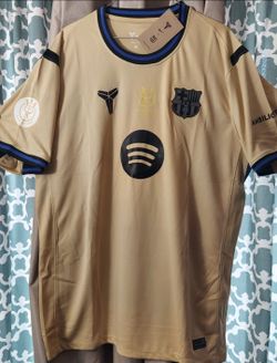Barcelona away soccer jersey.  Adult Size XL, new
