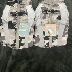 (FUAMEY) Camouflage-patterned dog winter jackets 