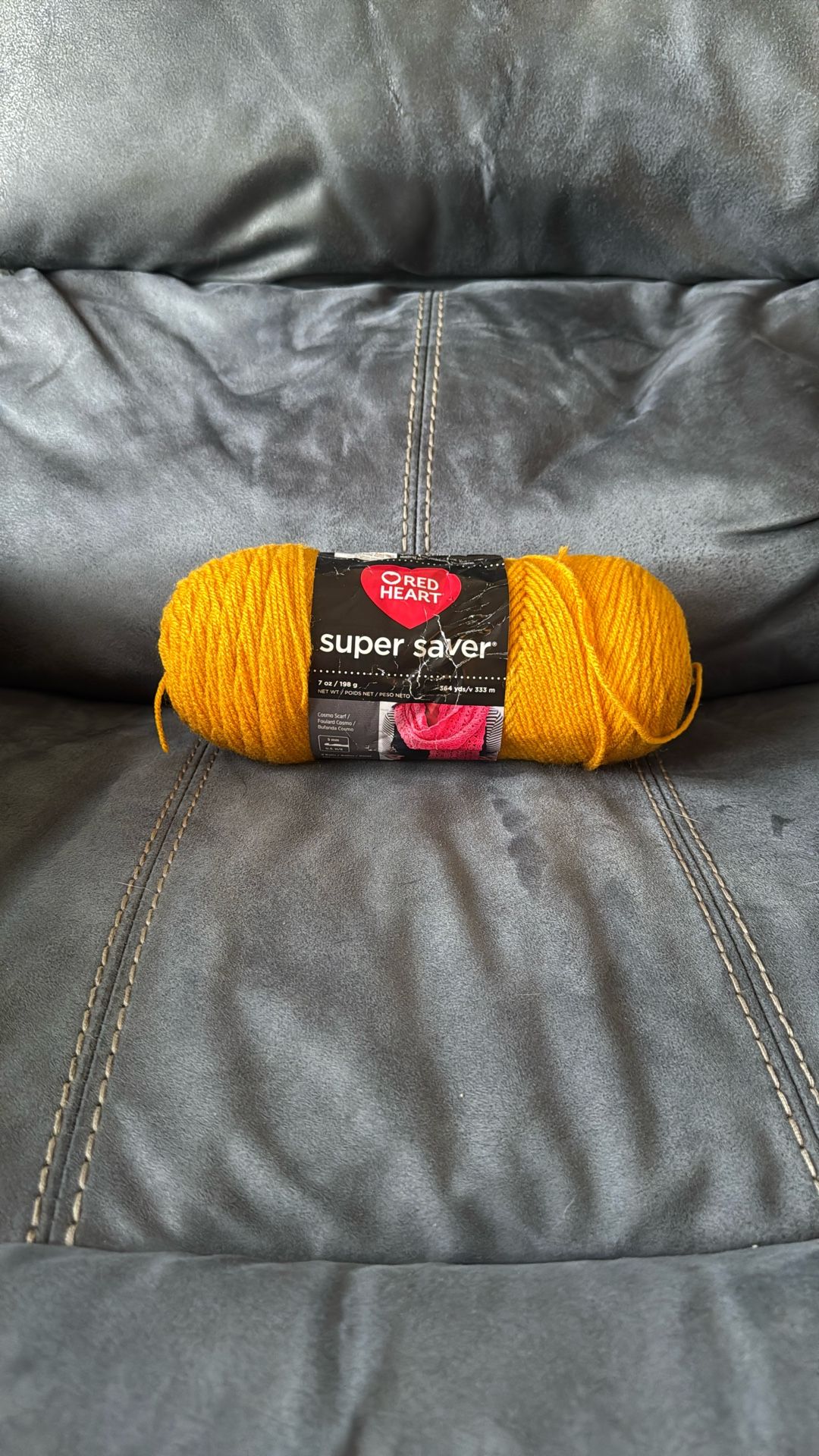 New Red Heart Super Saver 705 Grenadine Gold Yellow Yarn