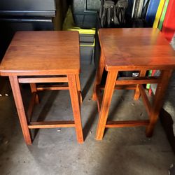 heavy wood stools