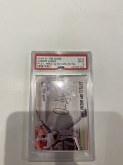 14’ Aaron Judge Autograph In the Game #AJ2 Past, Pres. & Future PSA Mint 9 Population 2🔥❗️