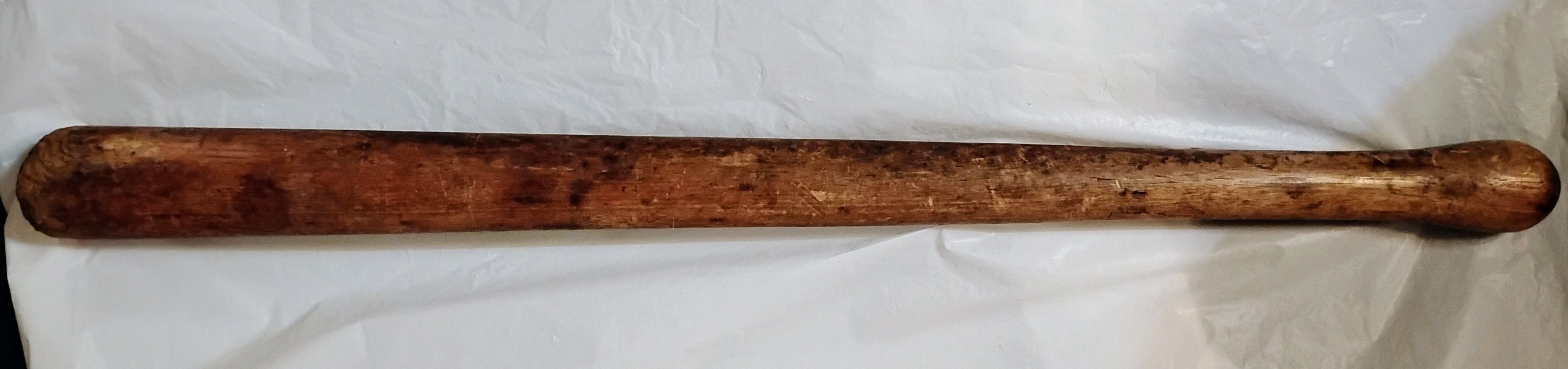 Antique Baseball Bat 1980s- 1990s 19th Century Hand Made Possibly No Visible Name Sports Toys